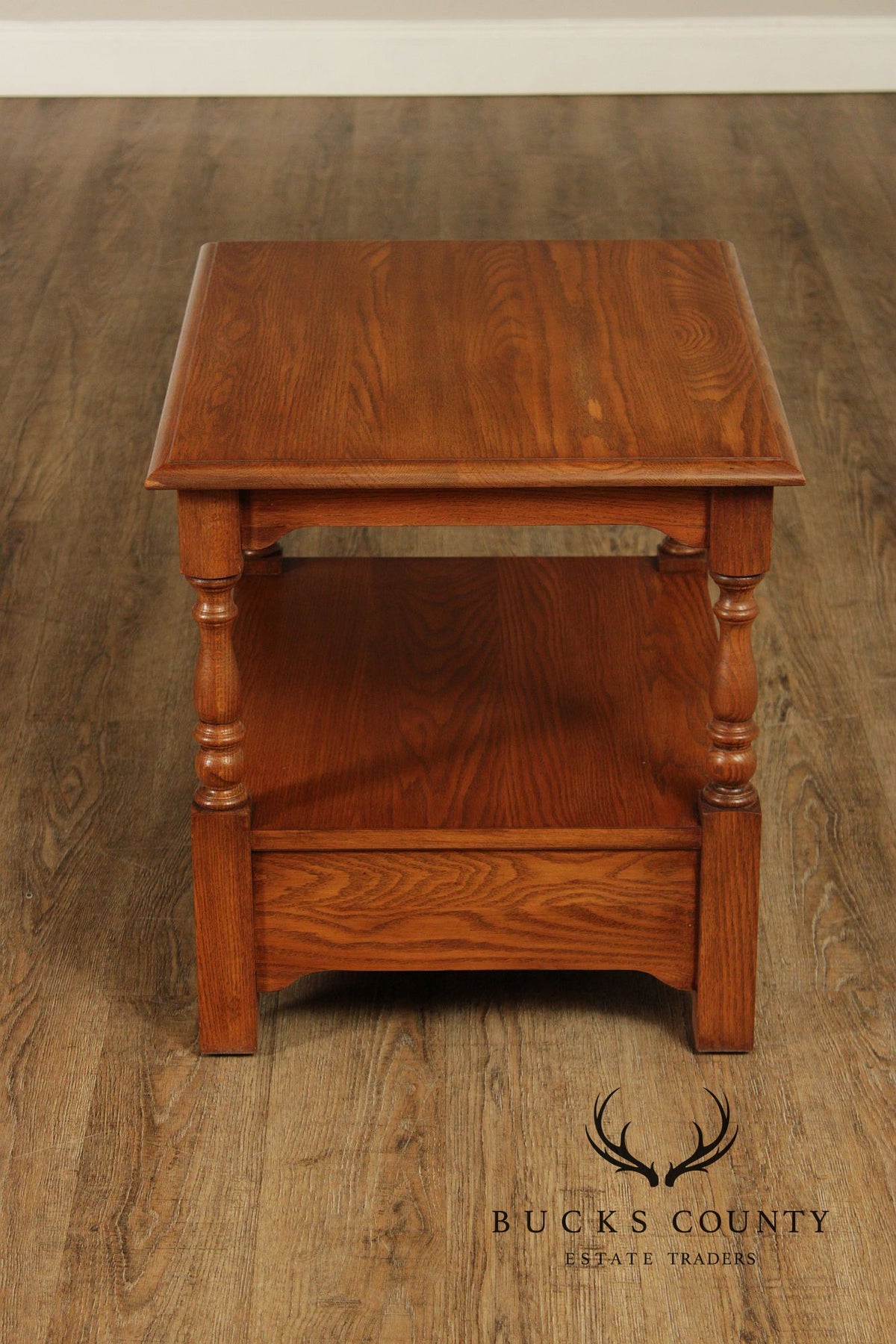 Pennsylvania House Solid Oak Two Tier End Table With Drawer