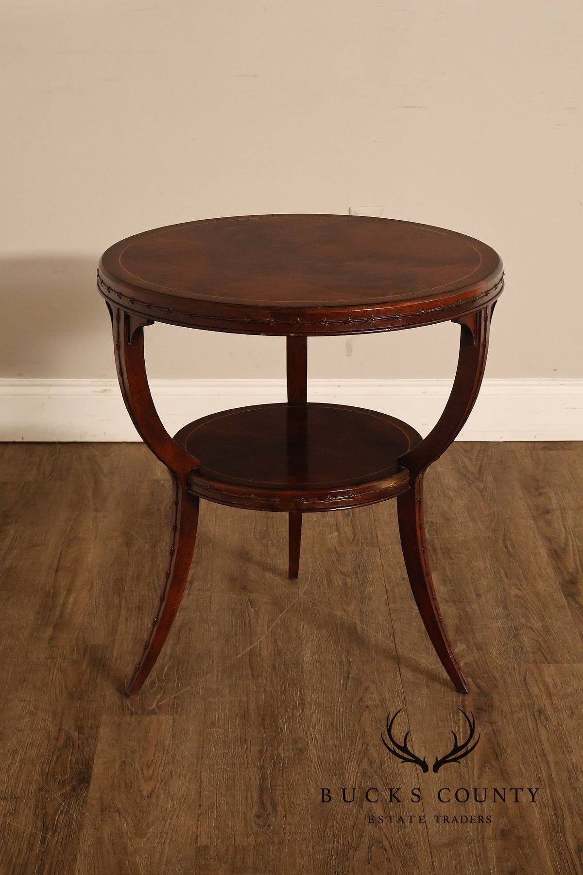 Jonathan Charles Buckingham Collection Empire Style Mahogany Lamp Table
