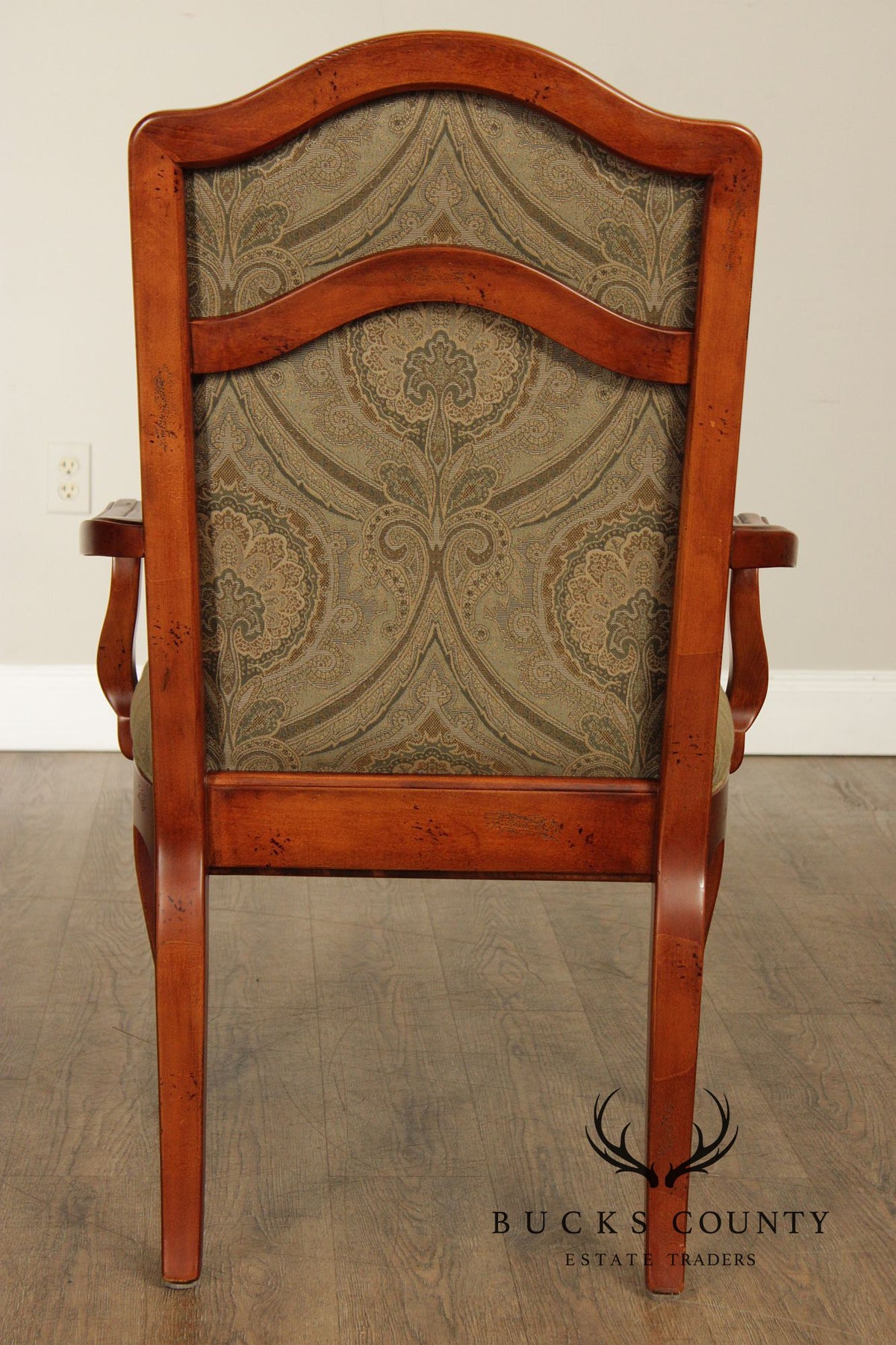 Hickory White Italian Provincial Set Of Eight Upholstered Dining Chairs