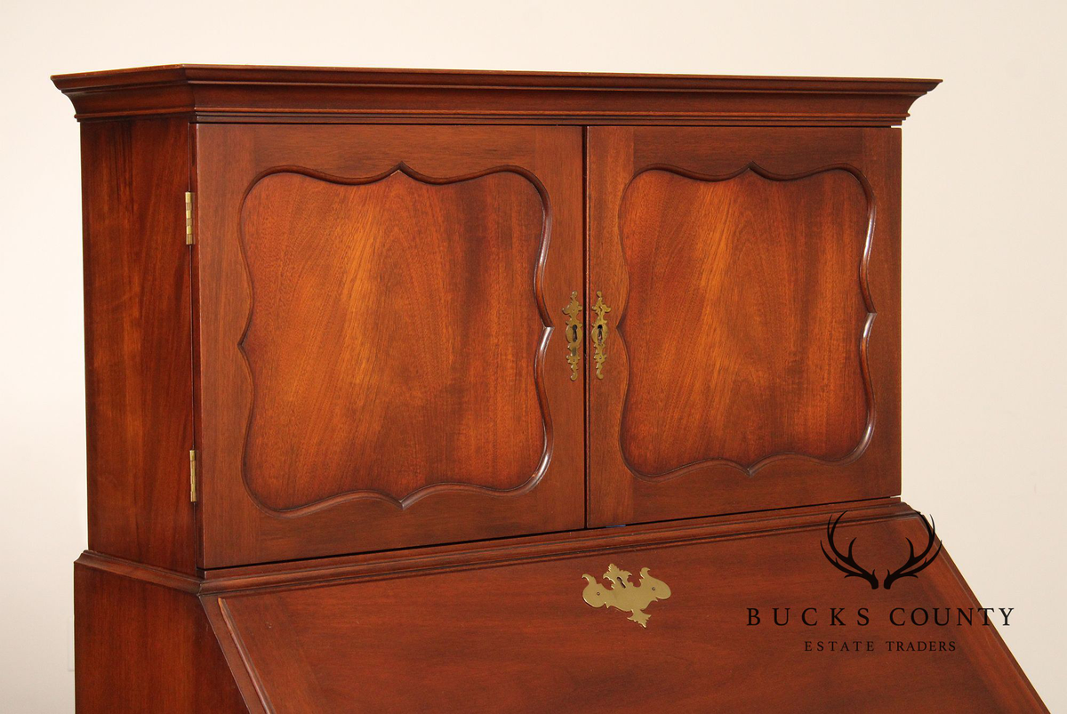 Kittinger Colonial Williamsburg Mahogany Slant Front Secretary Desk