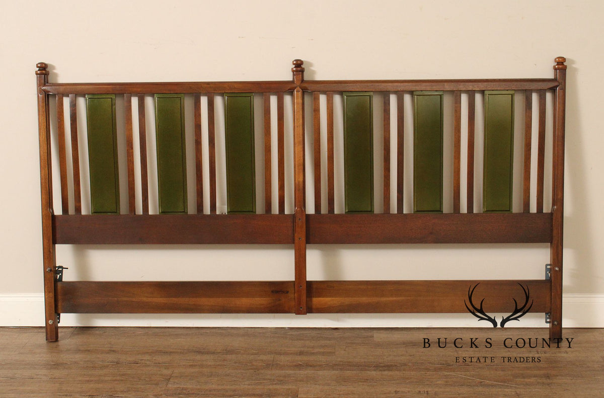Heritage Mid Century Modern Walnut King Headboard