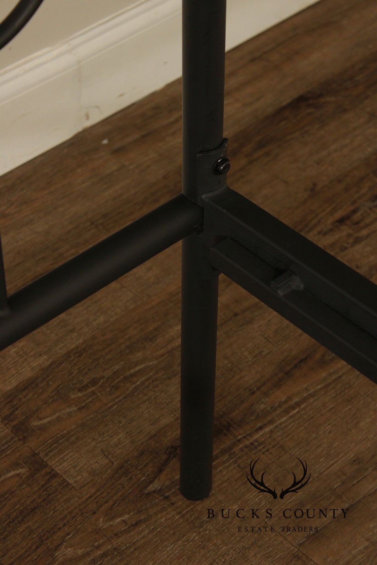 West Elm Pair of 'Ellipse' Twin Size Iron Canopy Beds