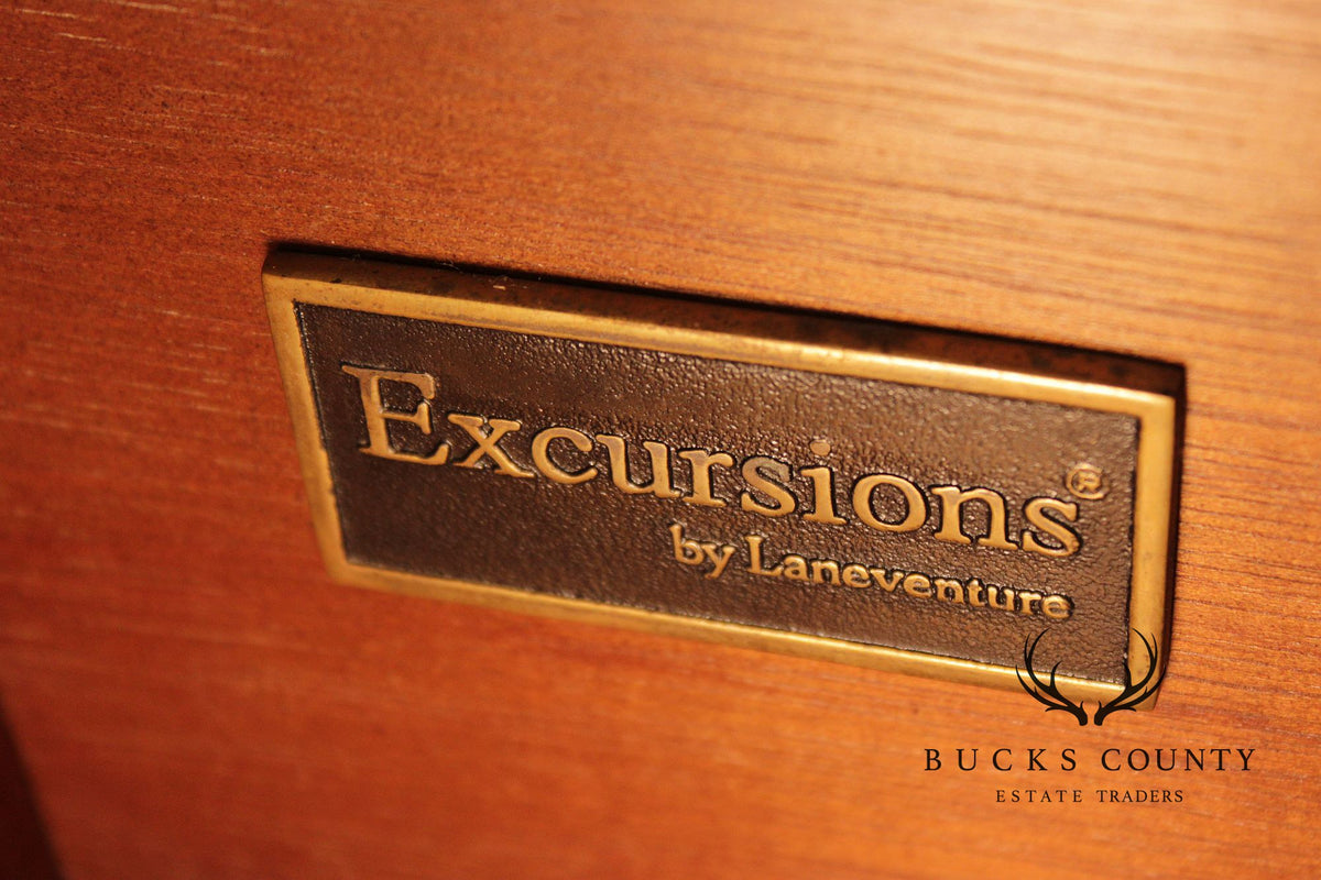 Laneventure 'Excursions' Pair of Mirrored Wicker Nightstands