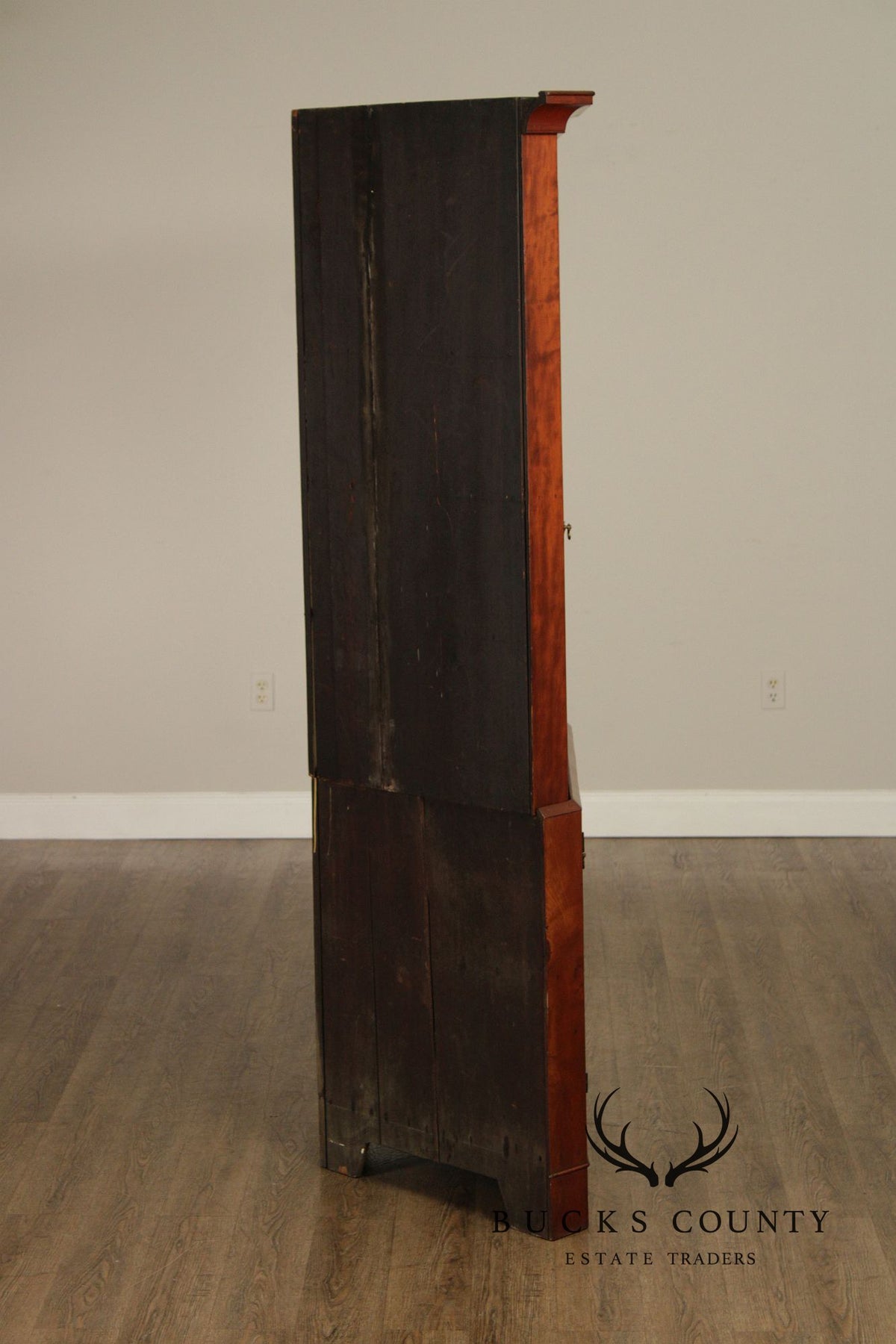 Antique American Cherry Two Piece Corner Cupboard