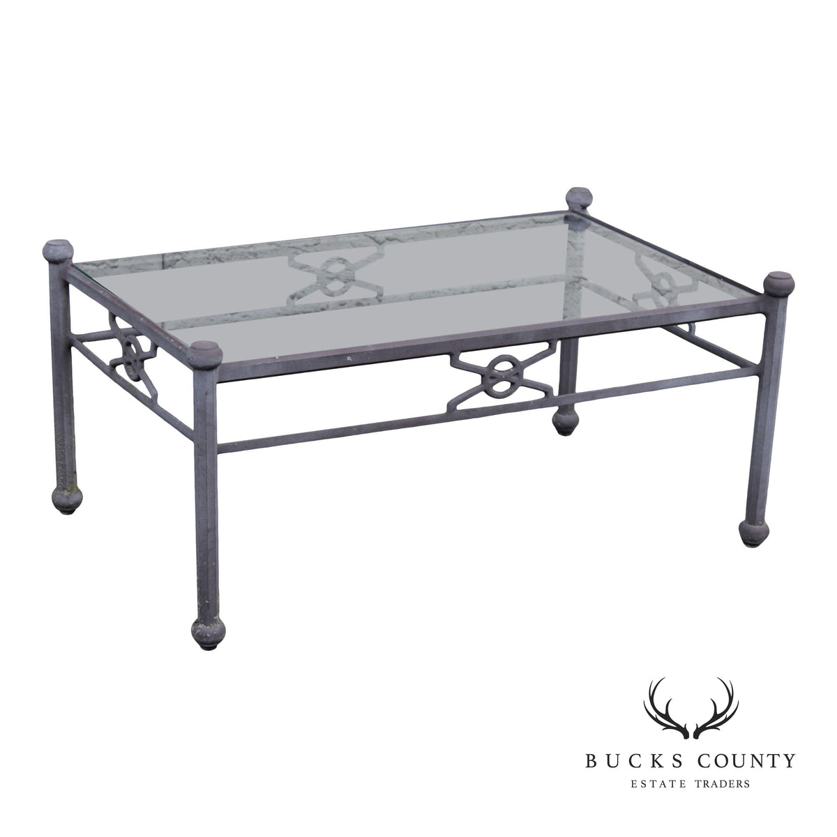 Woodard Delphi Cast Aluminum Glass Top Coffee Table