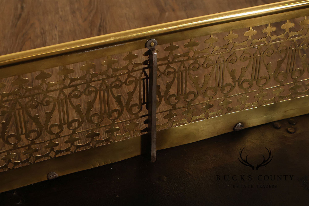 Federal Style Brass Fireplace Fender