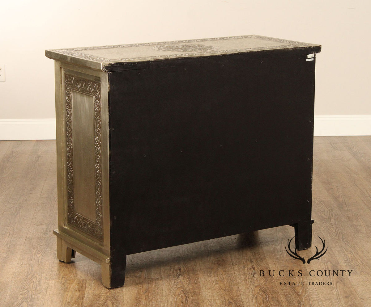 Vintage Embossed Metal Chest of Drawers