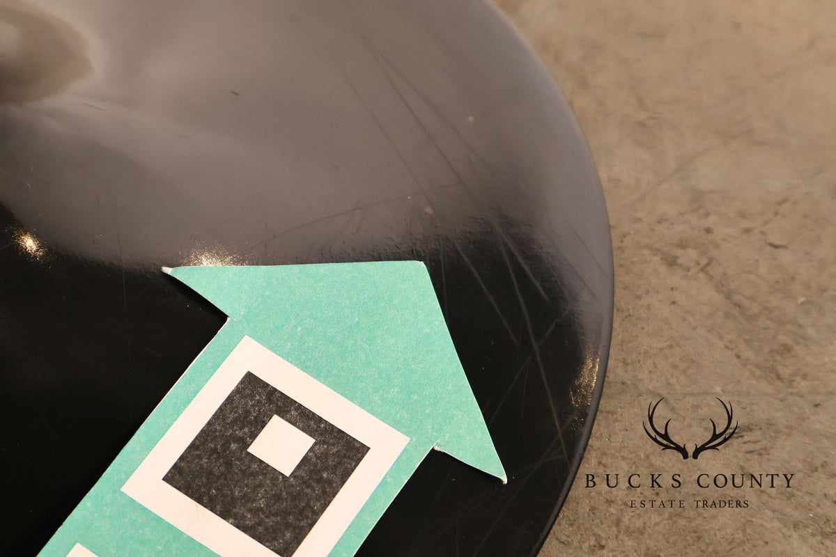 Knoll Saarinen Round Green Marble Tulip Side Table
