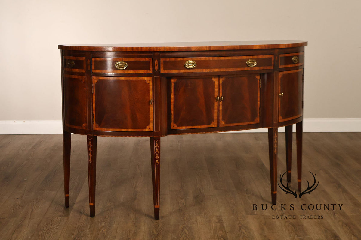 Hickory Federal Style Inlaid Mahogany Sideboard