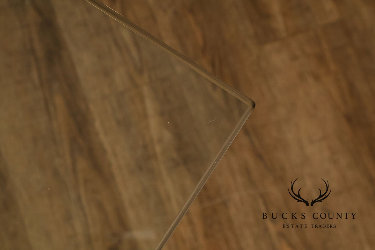 Constantini Pietro Glass Top Sculptural Dining Table