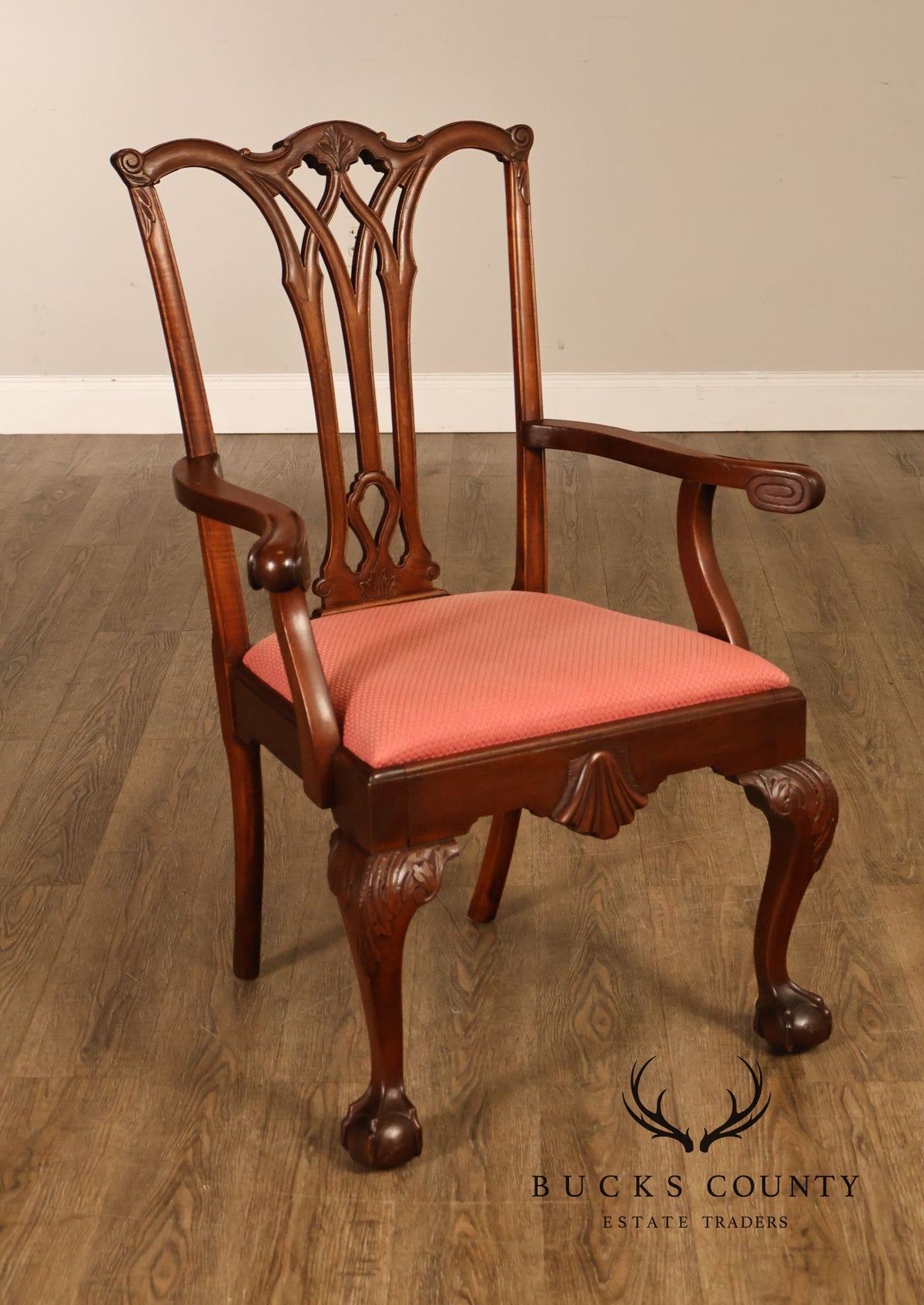Chippendale Style Set of Eight Mahogany Dining Chairs