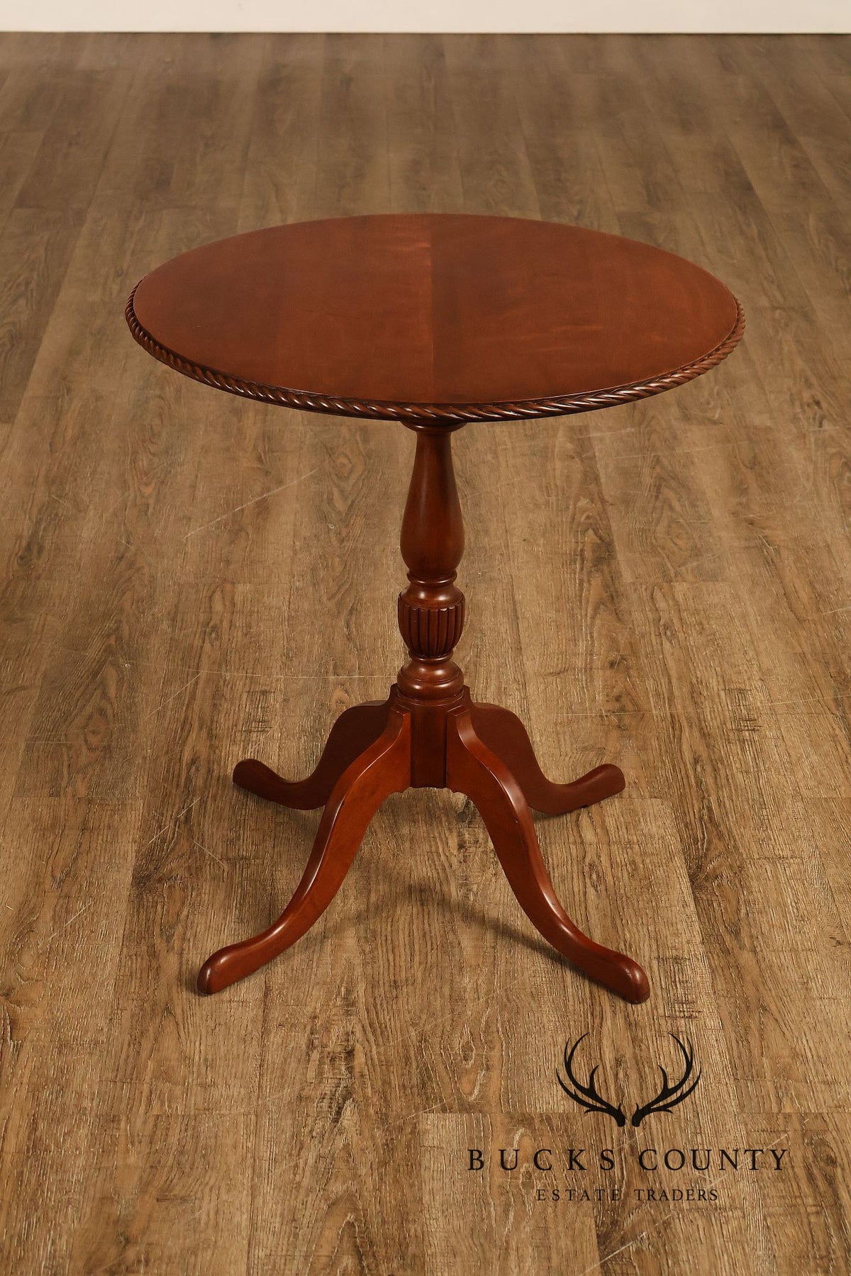 The Hillcrafters Guild Solid Cherry Tilt Top Tea Table