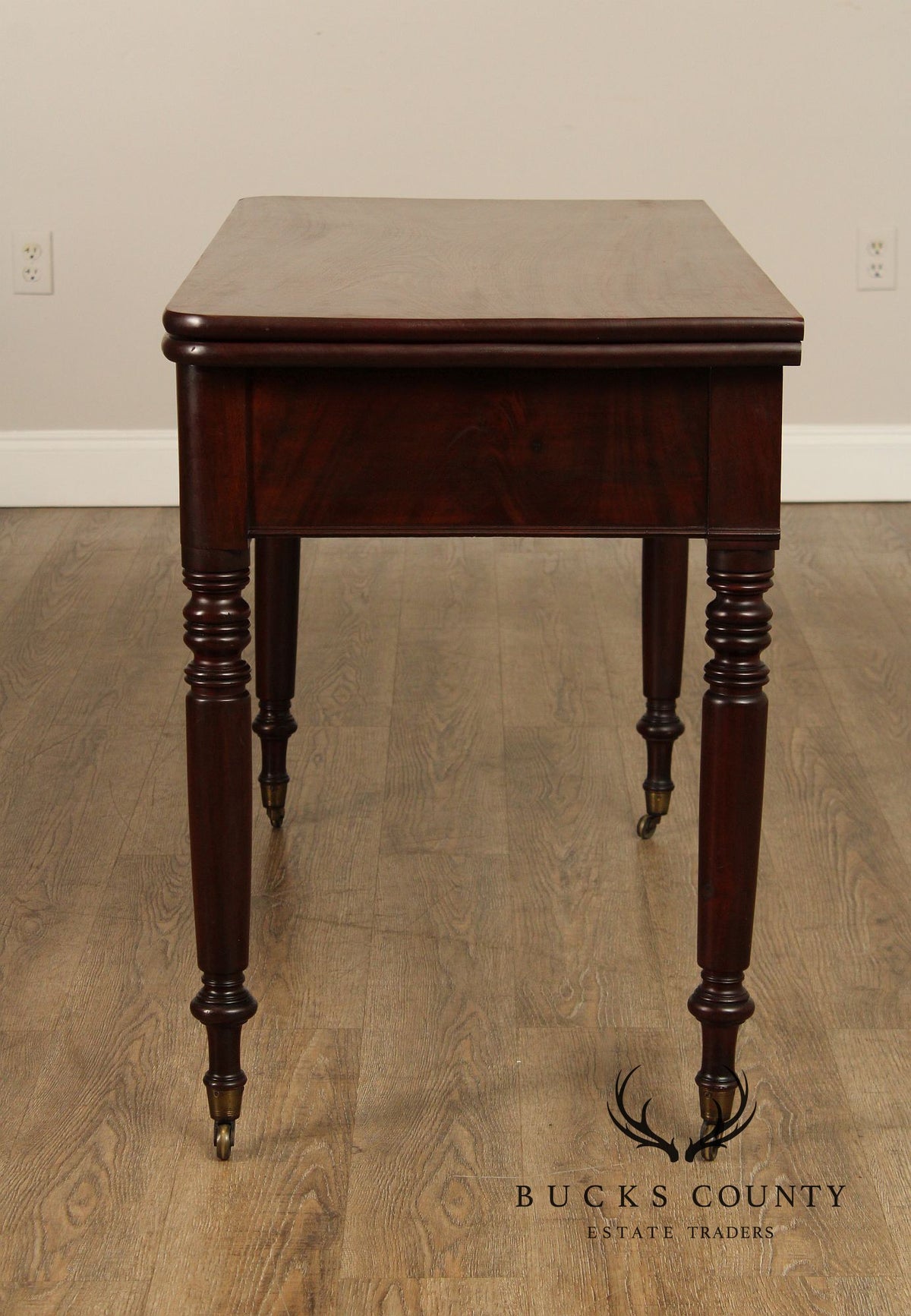 Antique American Empire Mahogany Flip-Top Games Table