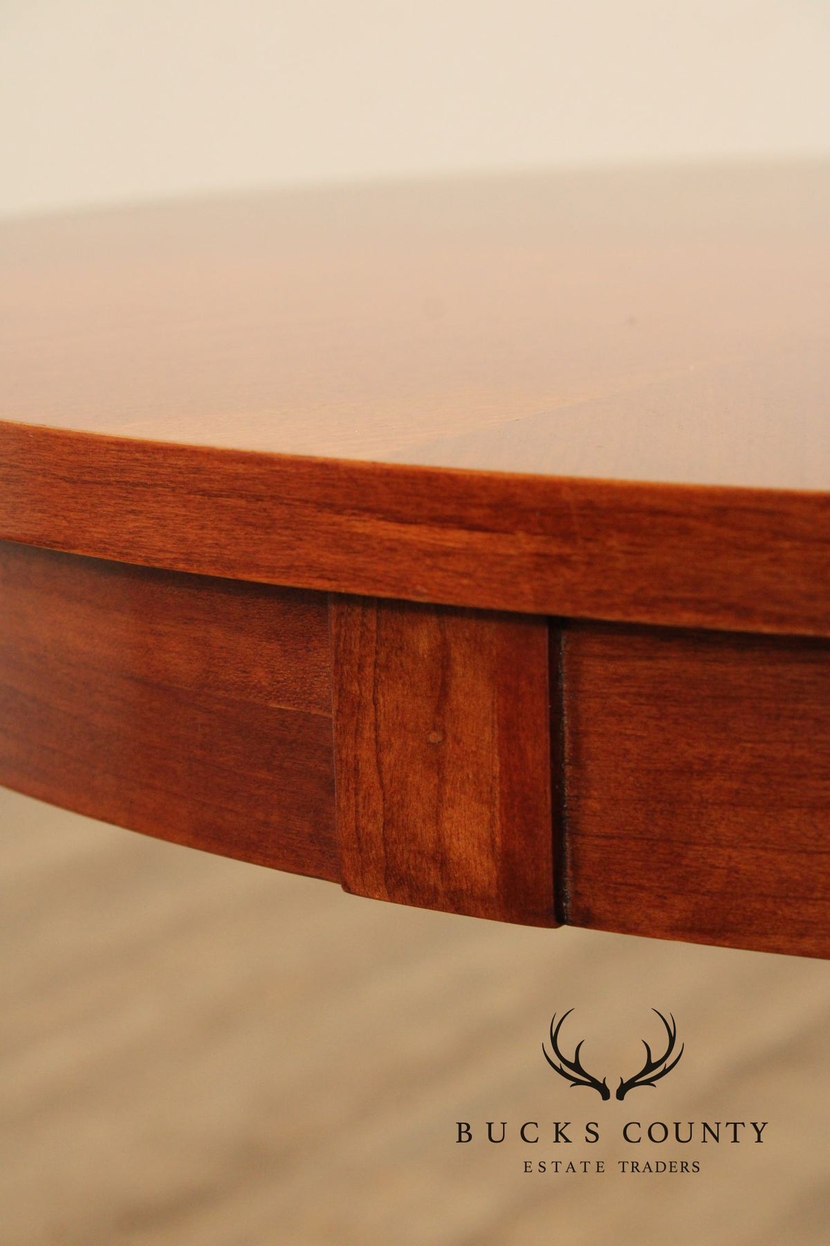 Ethan Allen Medallion Collection Round Cherry Pedestal Side Table