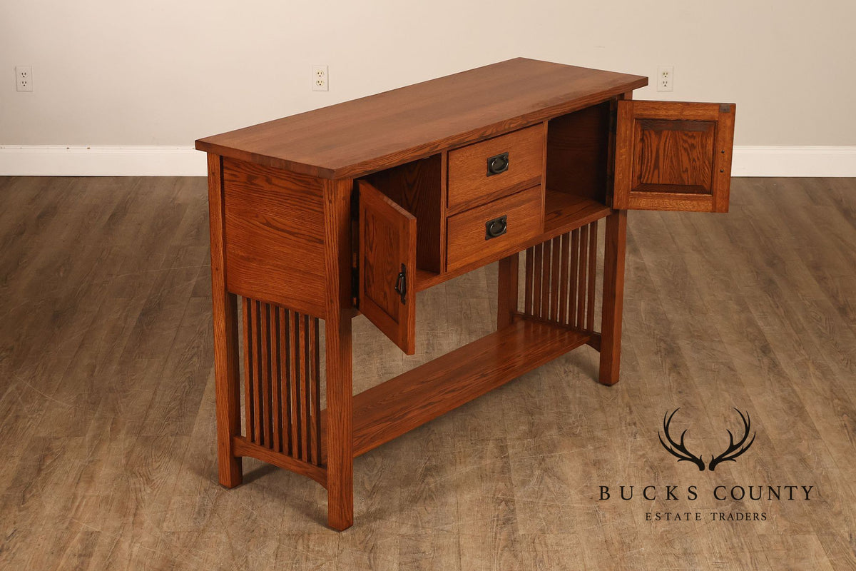 American Arts And Crafts Mission Oak Server Sideboard