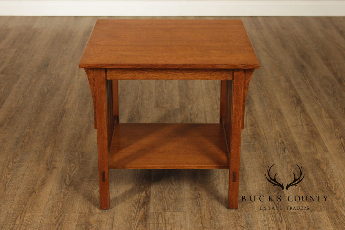 Stickley Mission Collection Oak Spindle Lamp Table