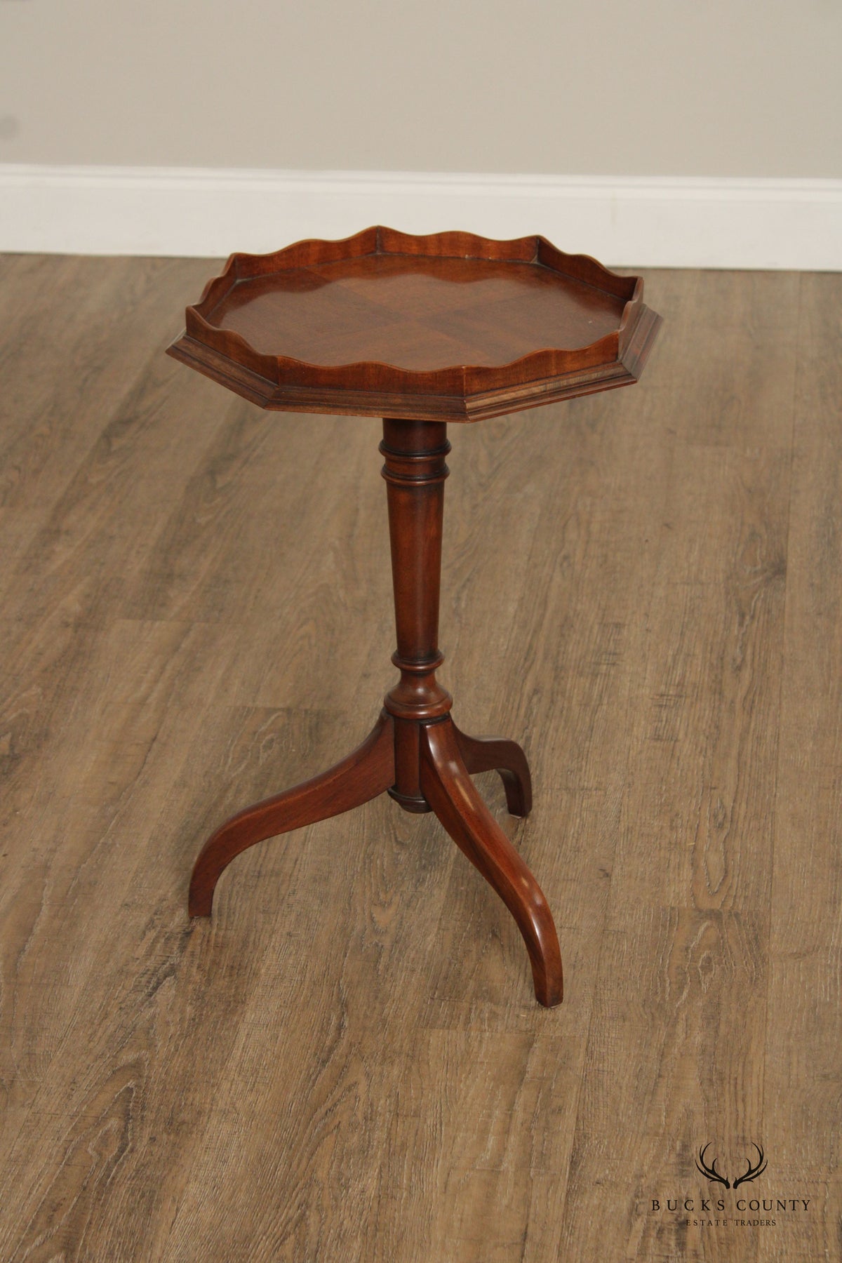 Colonial Revival Mahogany Octagonal Candlestand