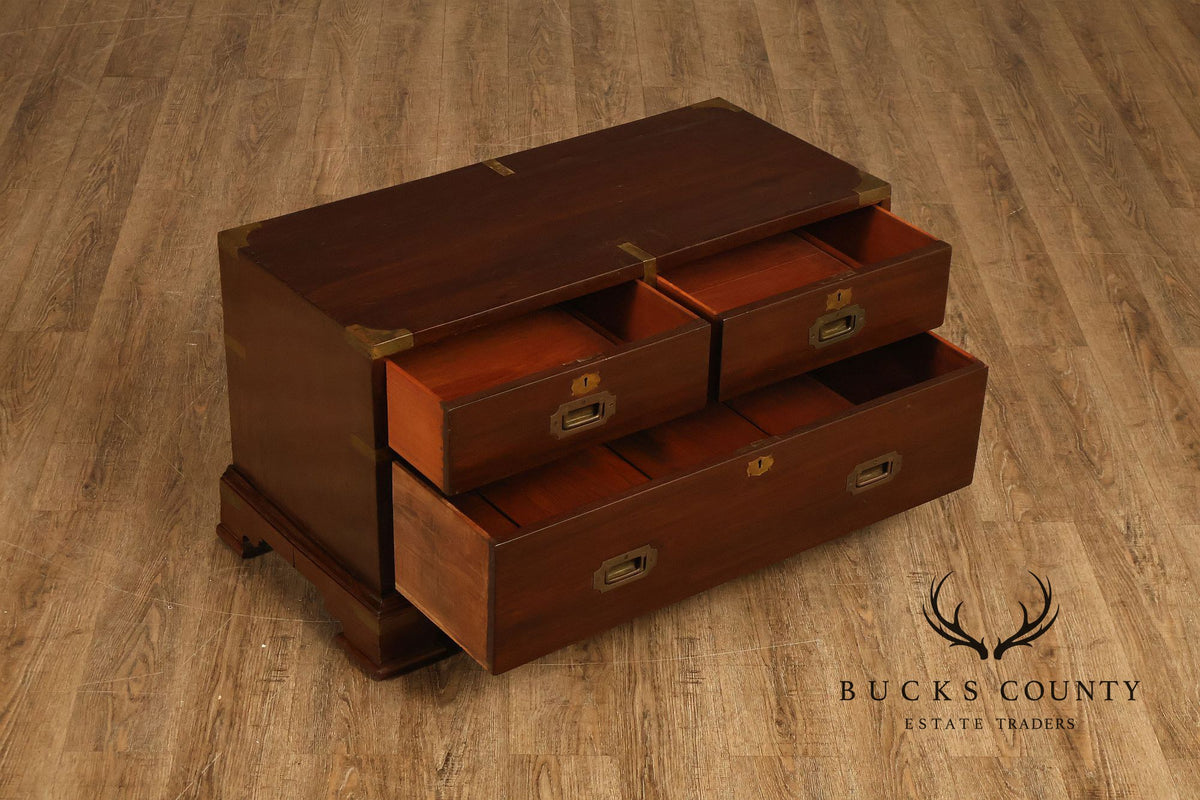 Campaign Style Mahogany Low chest