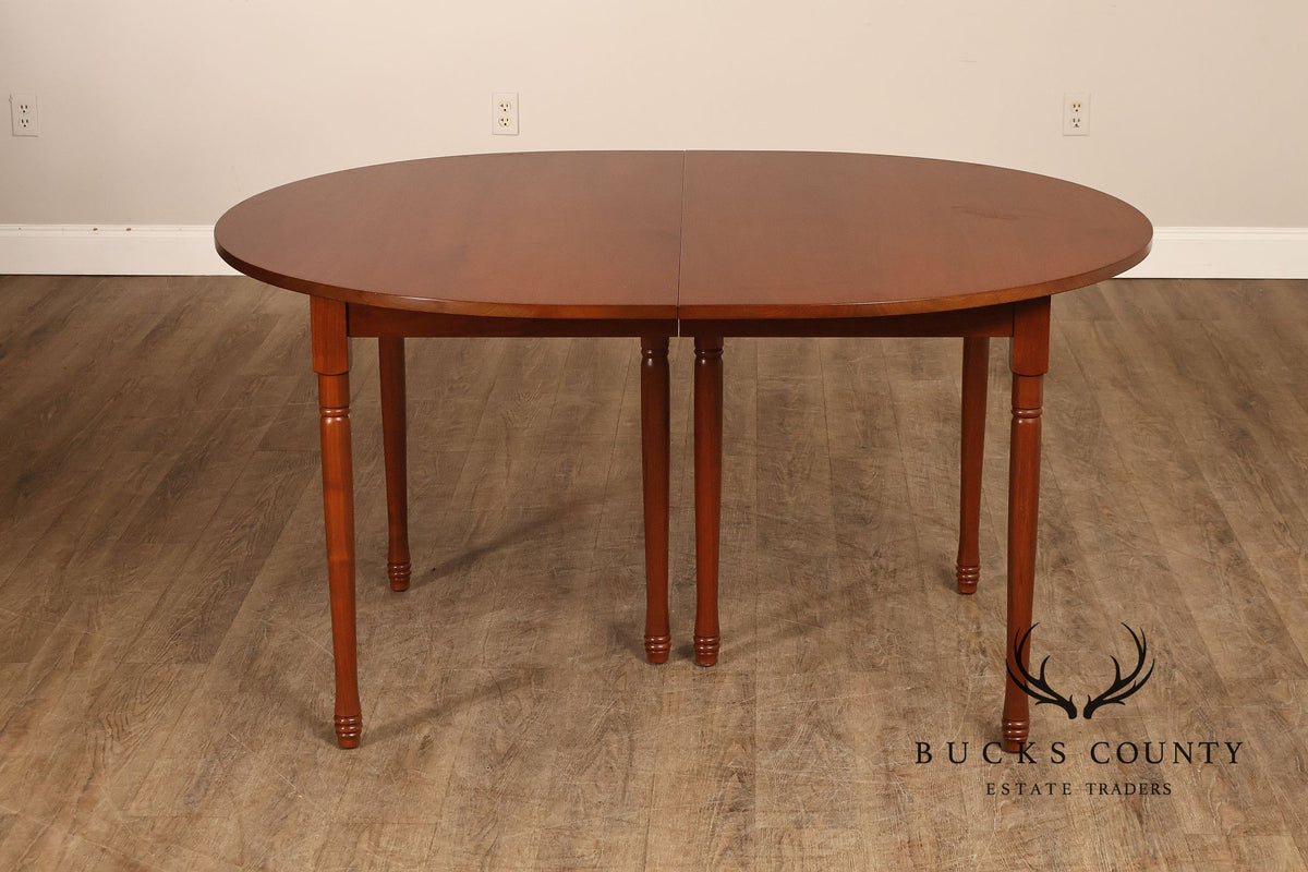 E. A. Clore Custom Walnut Extendable Dining Table With Four Leaves