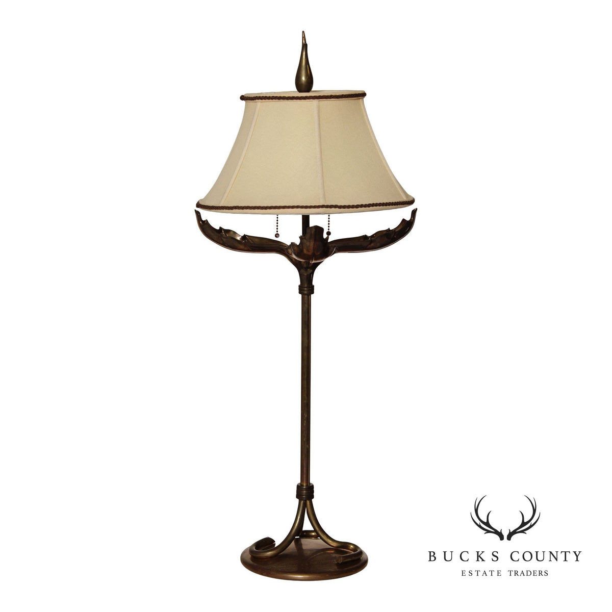 Vintage Chapman Brass Acanthus Leaf Table Lamp
