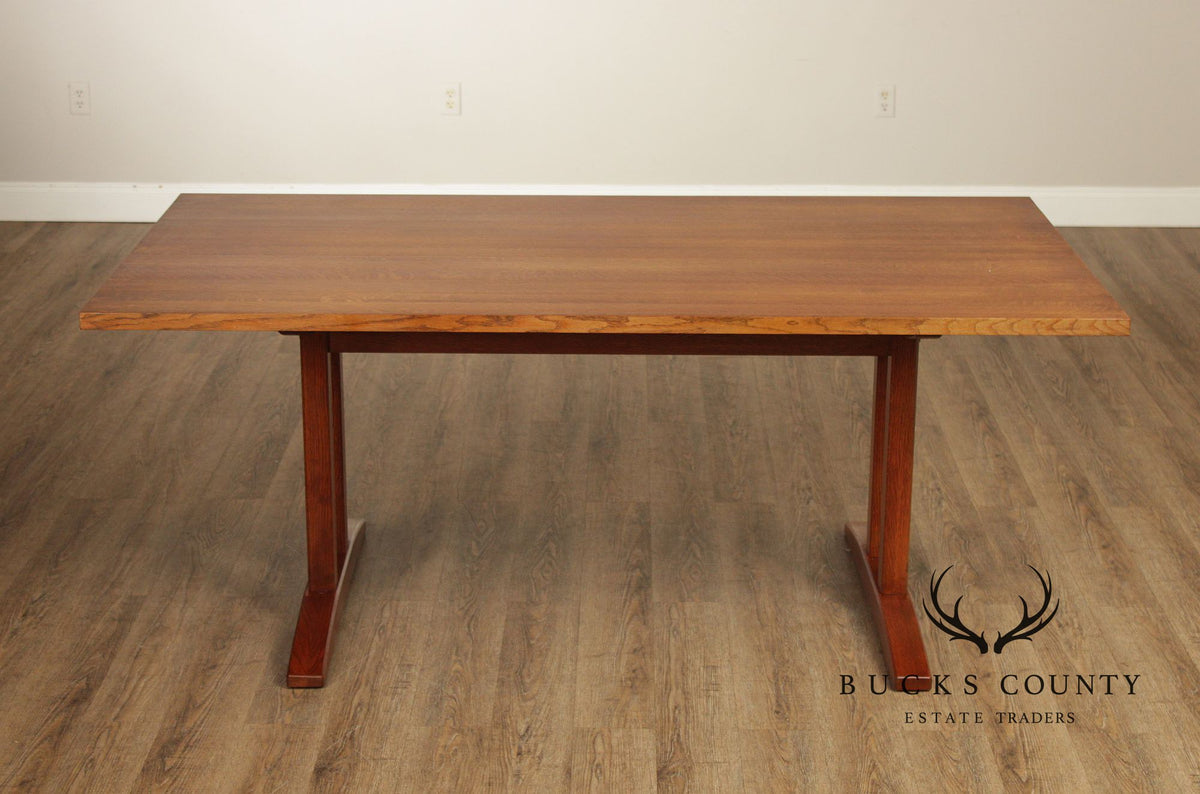Stickley Mission Collection Oak Trestle Dining Table