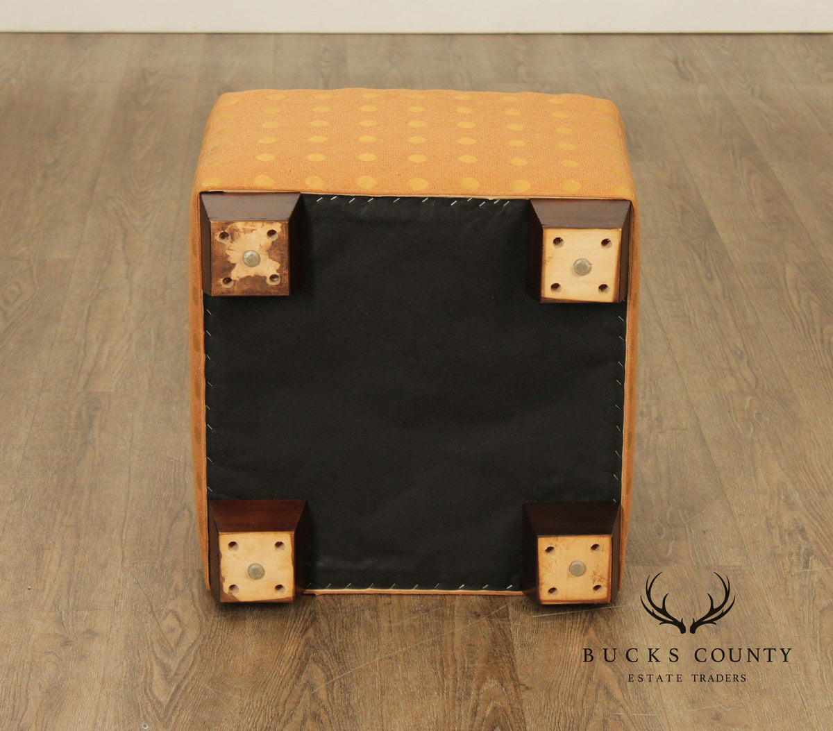 Pair of Upholstered Cube Ottomans