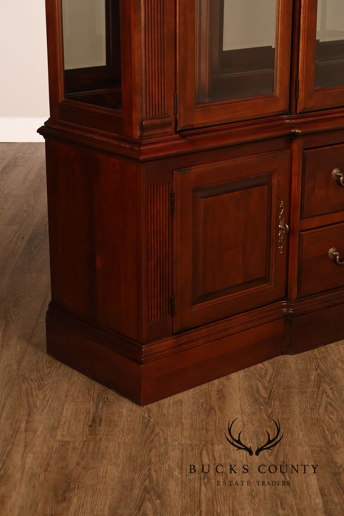 Pennsylvania House Georgian Revival Cherry Lighted Cherry China Cabinet