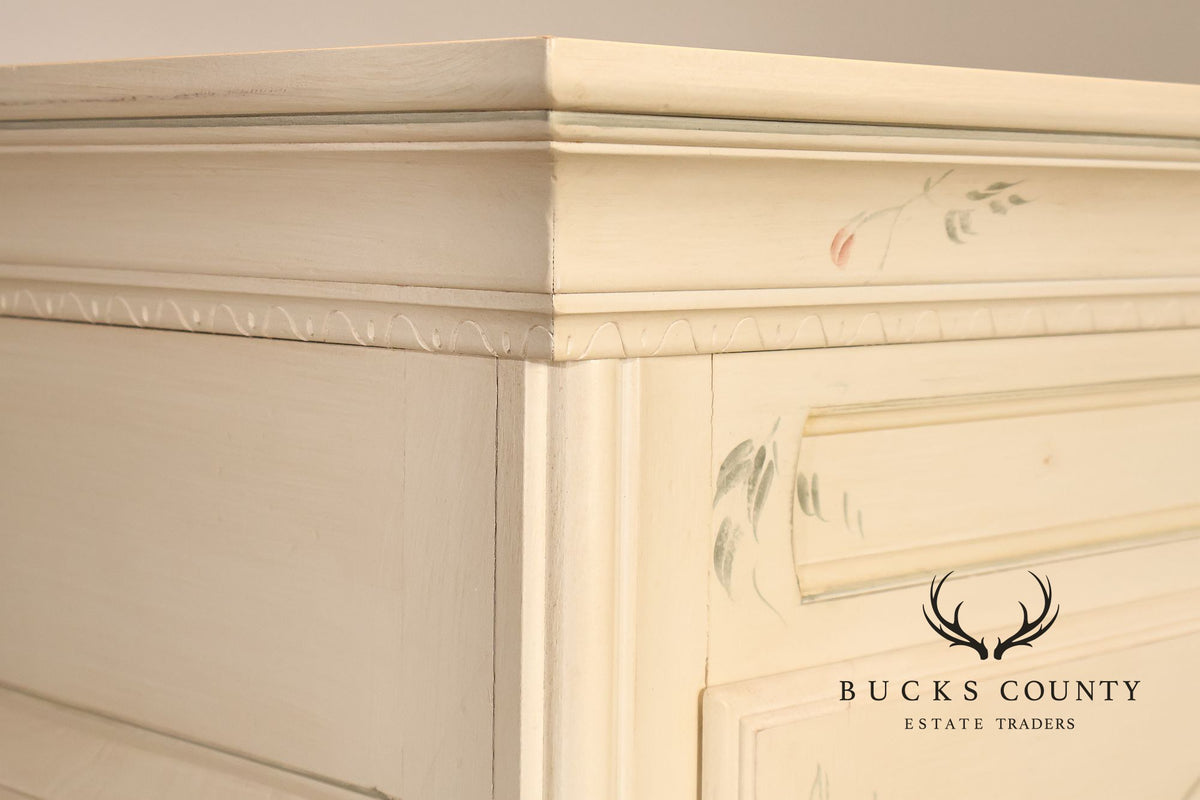 Ethan Allen Country French Painted Armoire Cabinet