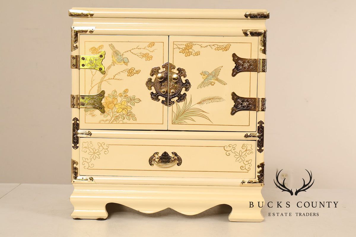 Painted Chinoiserie Style Pair Of Jewelry Chest