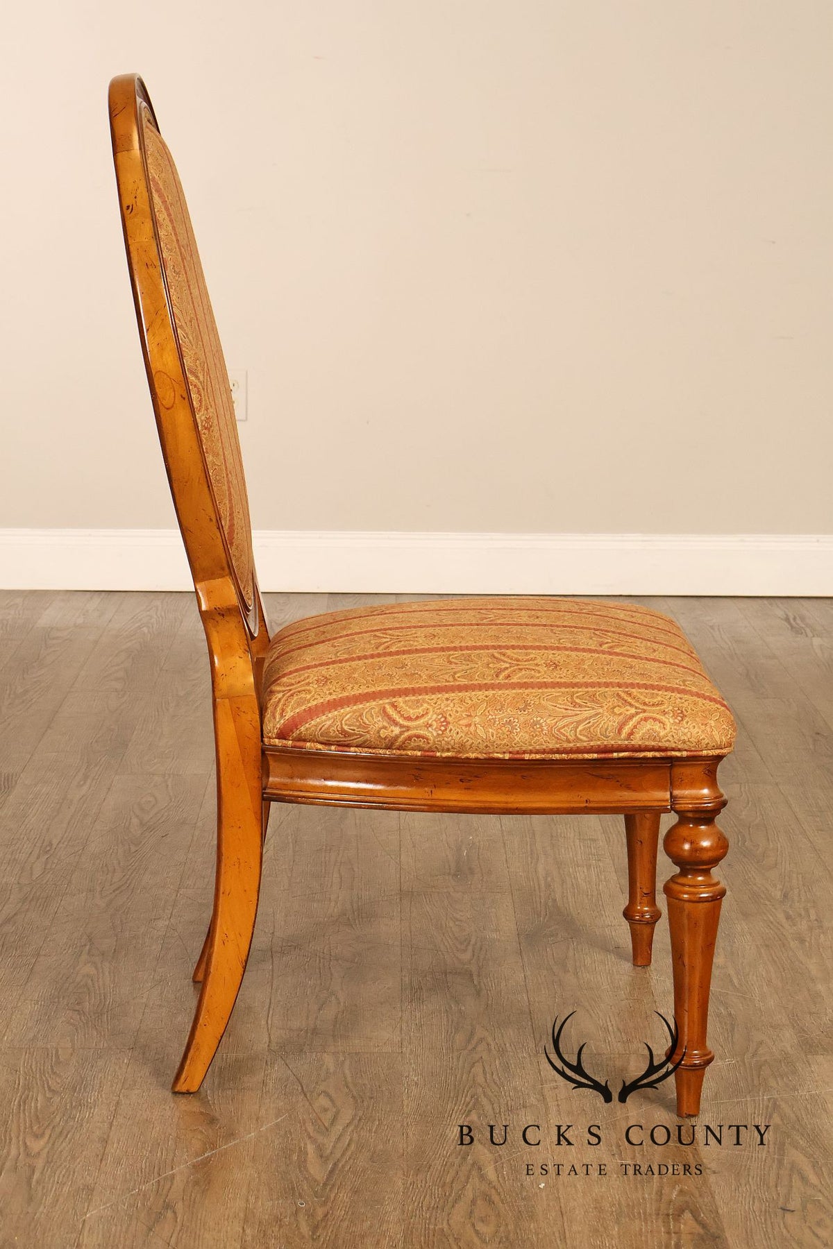 Thomasville Set Of Five Louis XVI Style Oval Back Dining Chairs