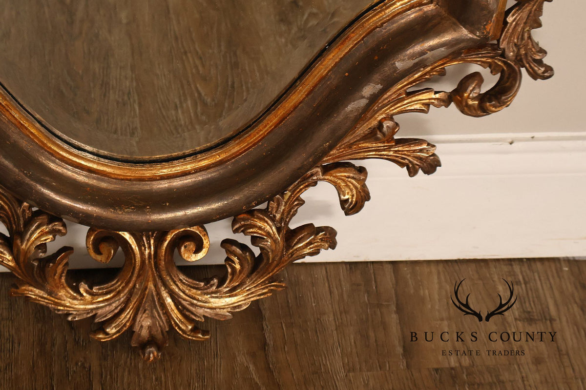 LaBarge Italian Rococo Style Giltwood Wall Mirror