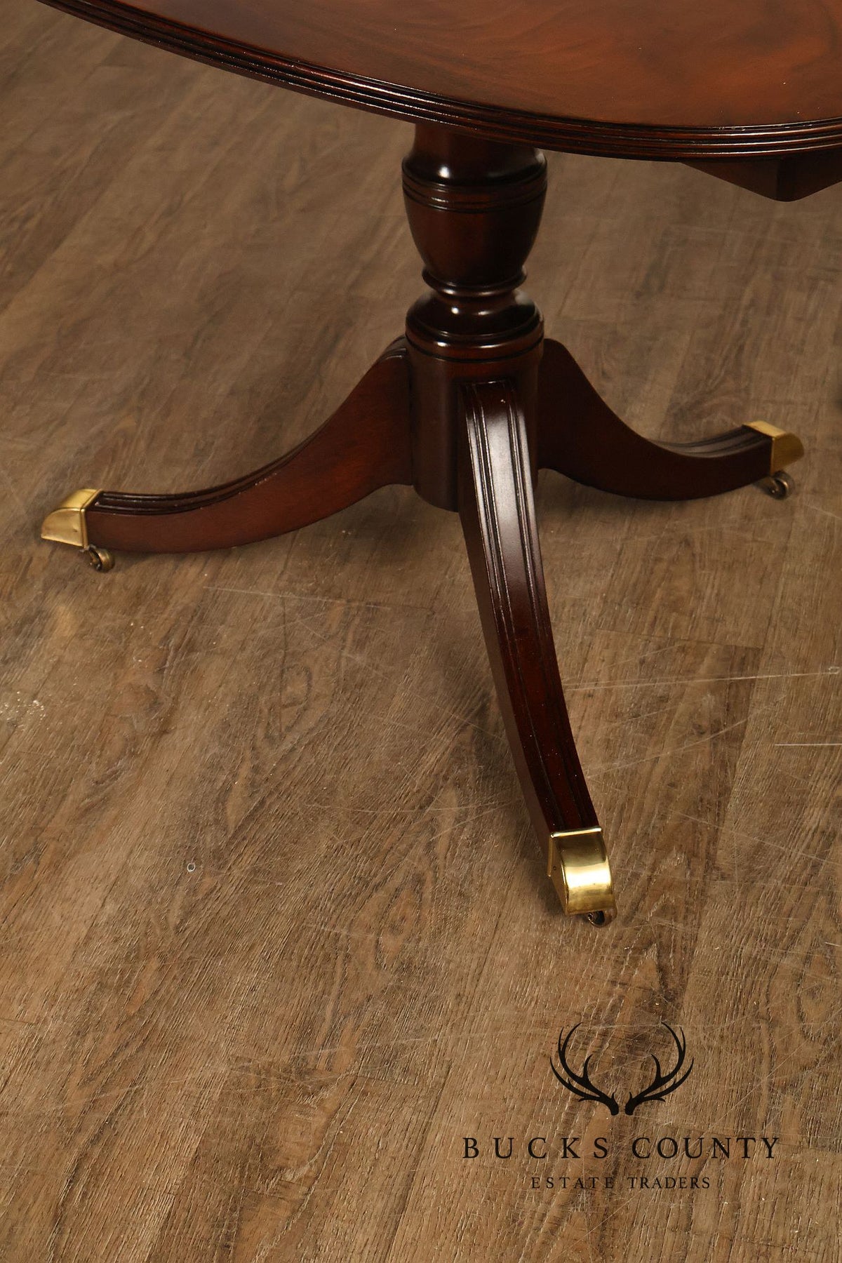 Kindel Flame Mahogany Double Pedestal Dining Table