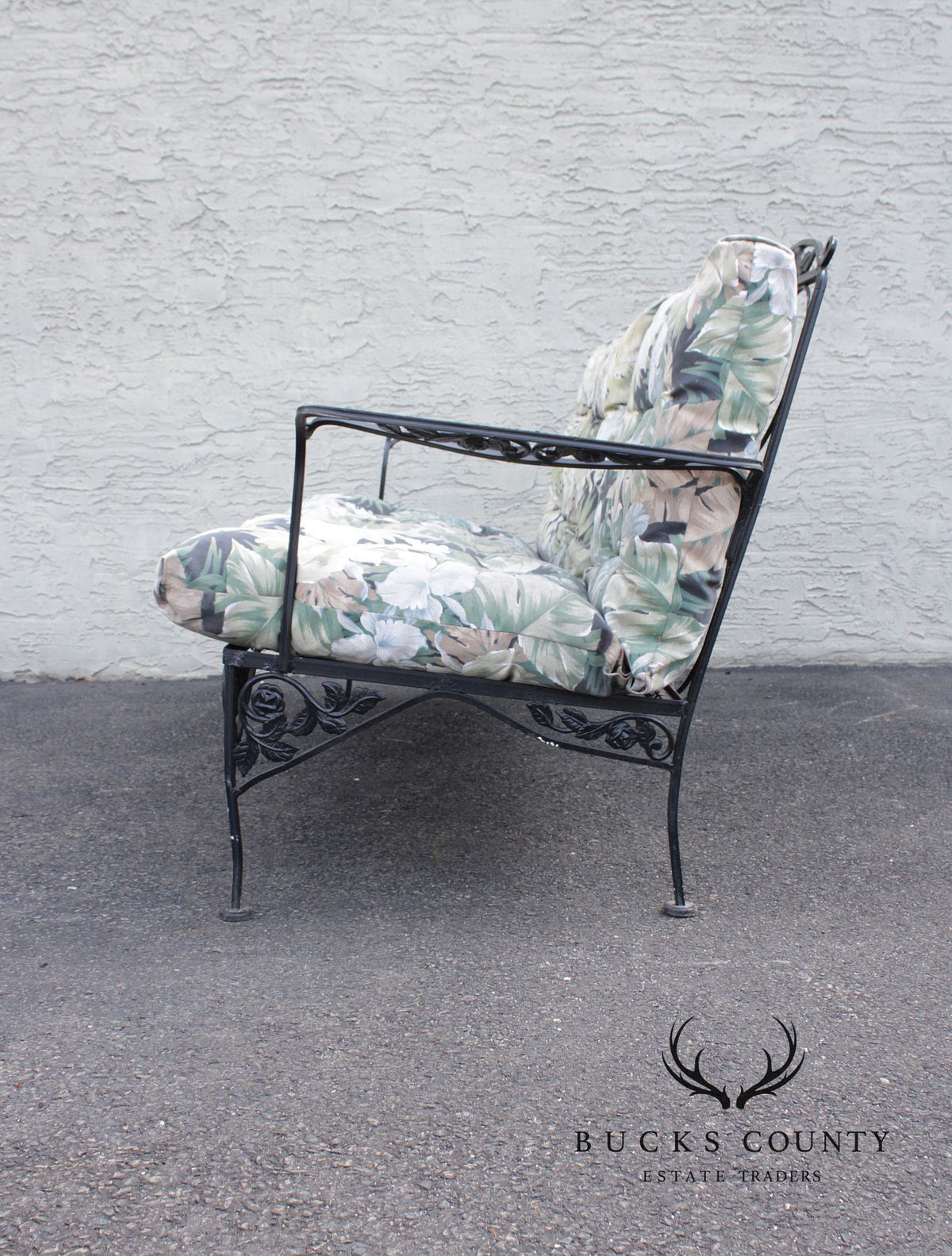 Meadowcraft Vintage Wrought Iron Outdoor Garden Sofa