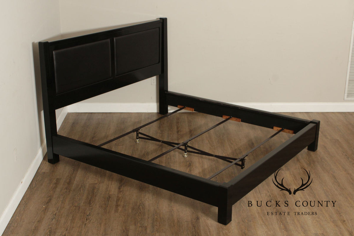 Stickley John Widdicomb Collection Ebonized King Panel Bed