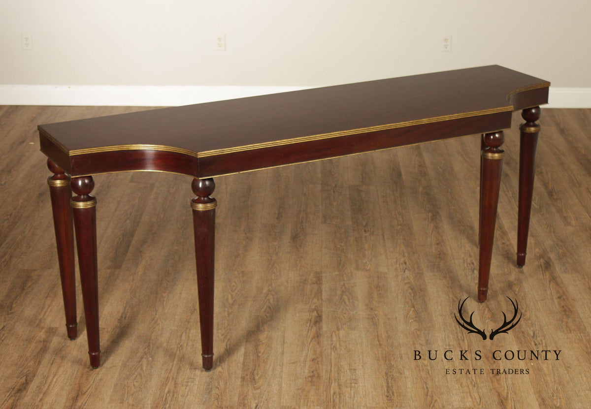 Barbara Barry For Baker Mahogany Long Console Table