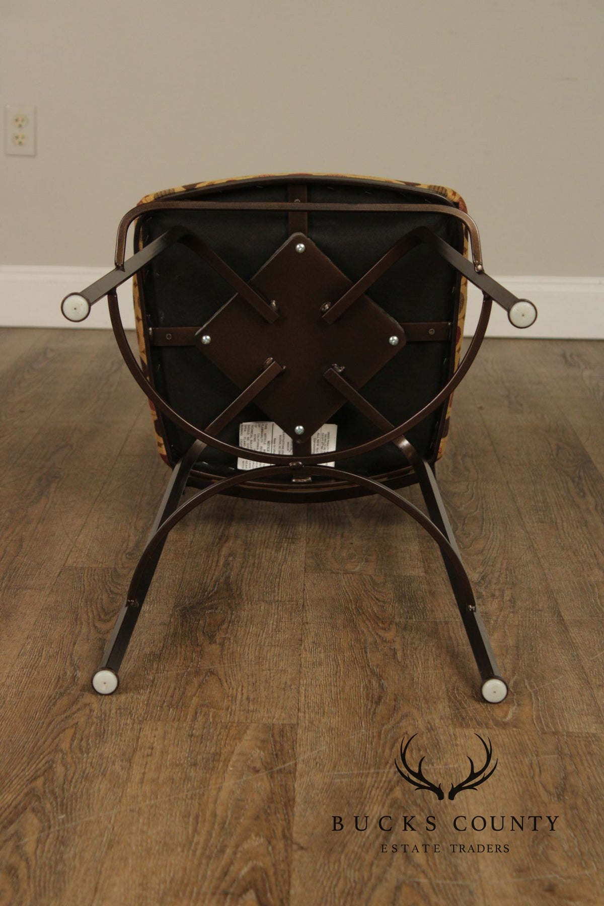 Charleston Forge Set of Five Wrought Iron Swivel Bar Stools