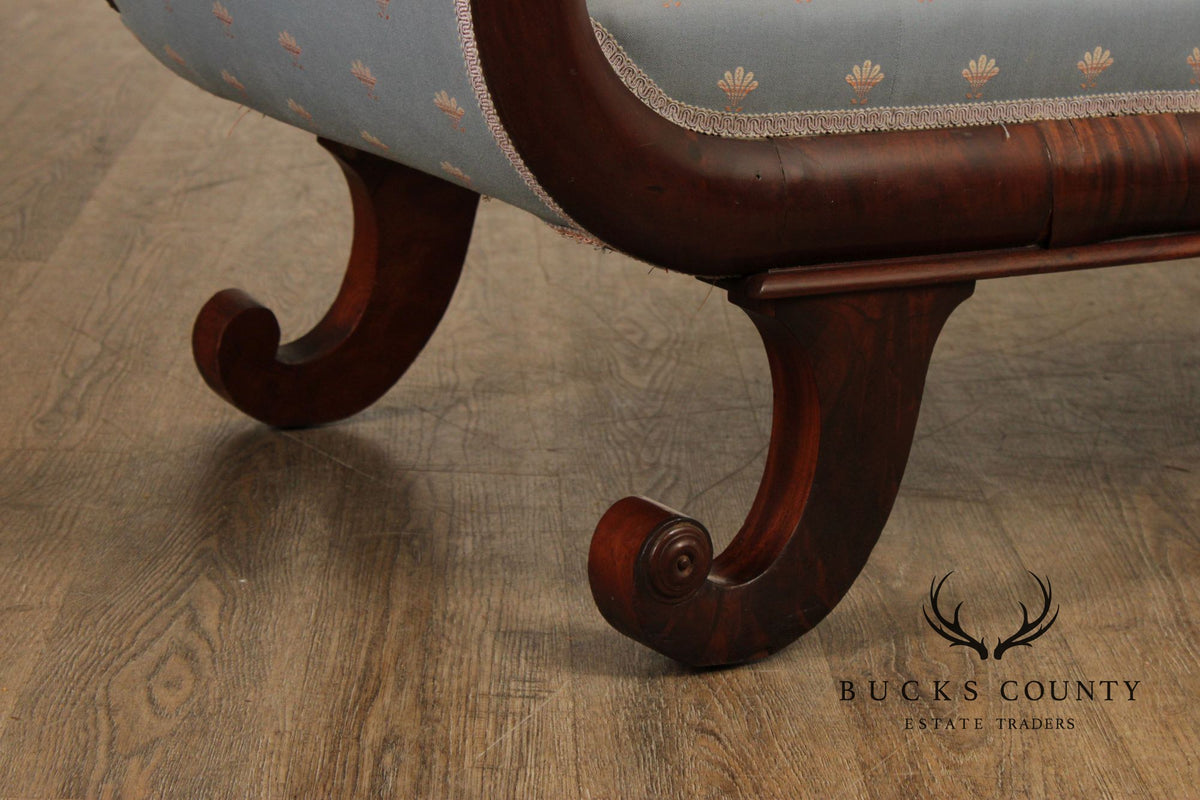 Antique American Empire Mahogany Sofa