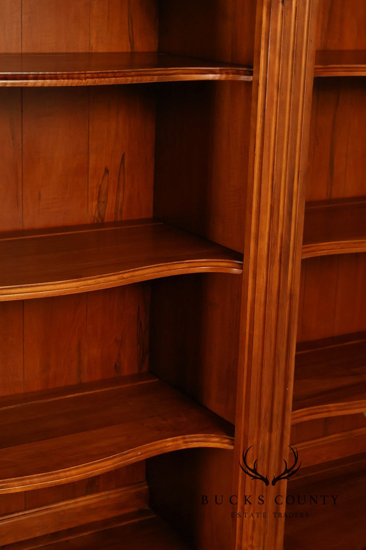 Ethan Allen 'Legacy' Maple Open Carved Library Bookcase