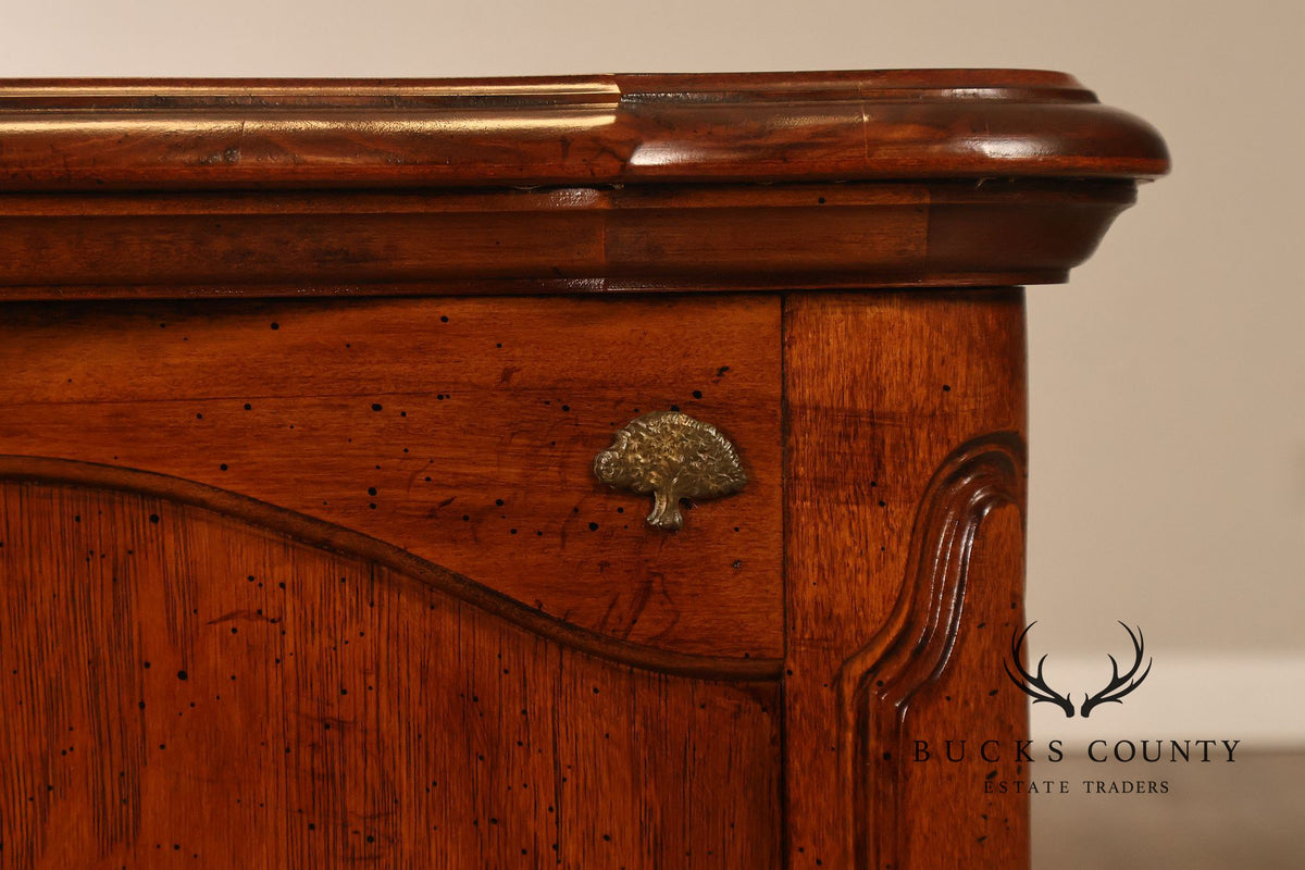 American Drew French Country Style Walnut Flip Top Server