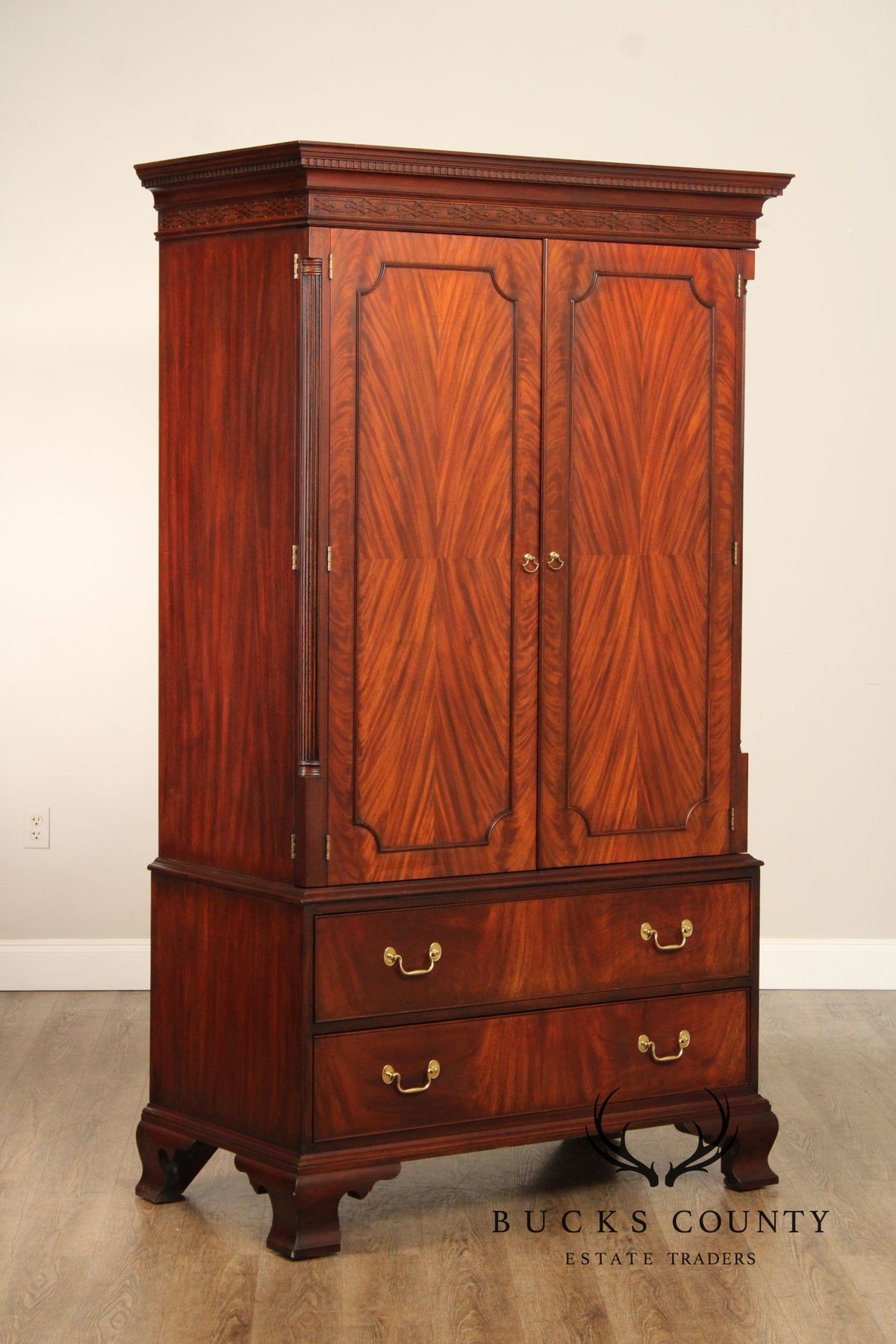 Henkel Harris Georgian Style Mahogany Armoire
