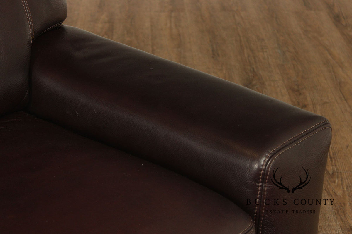 Chateau d’ Ax Brown Italian Leather Sofa