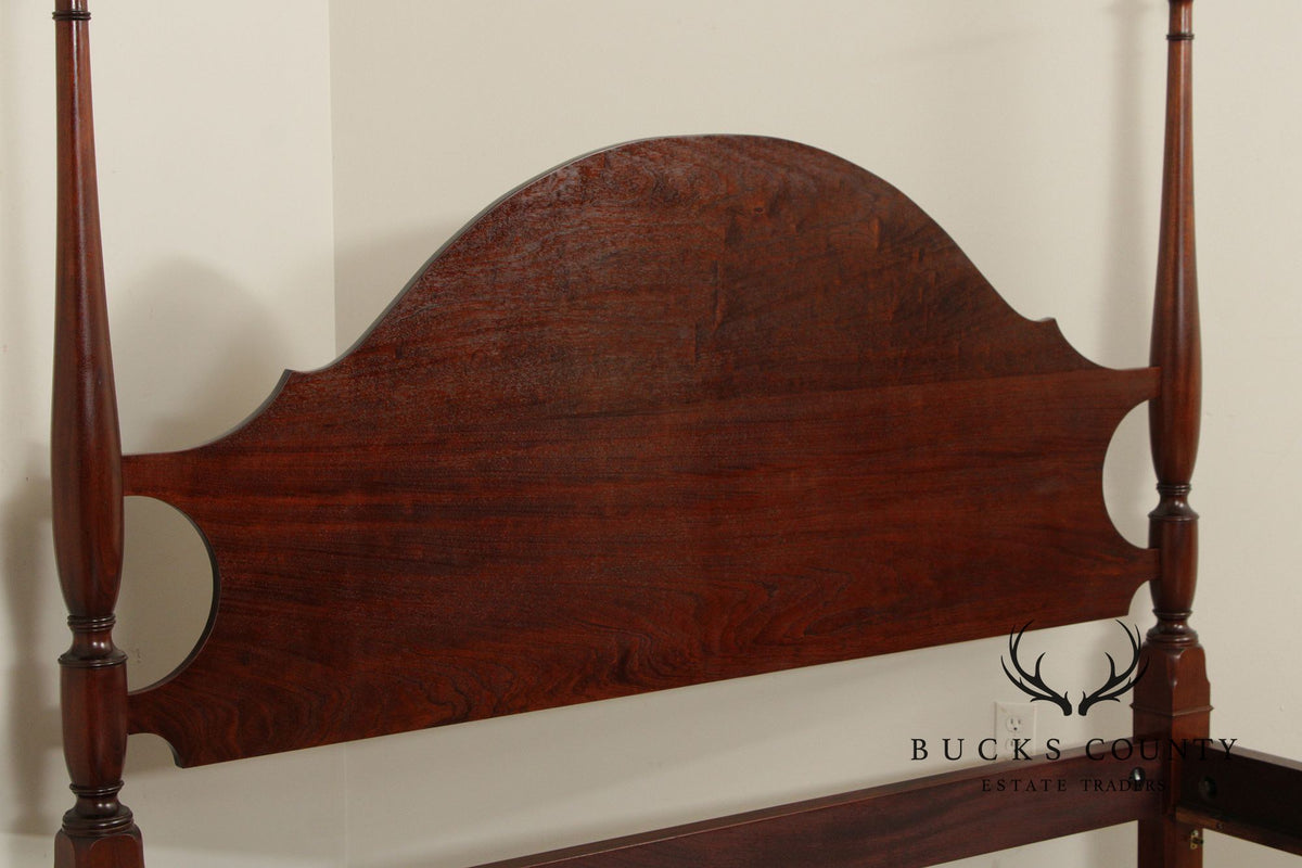 Custom Quality Federal Style Carved Mahogany California King Poster Bed Frame