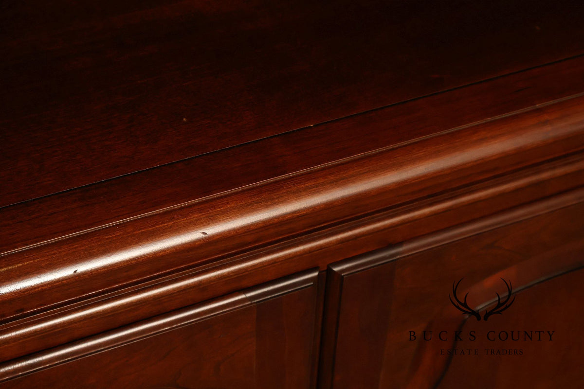 Georgian Pair Of Cherry Bookcases With Lower Cabinets