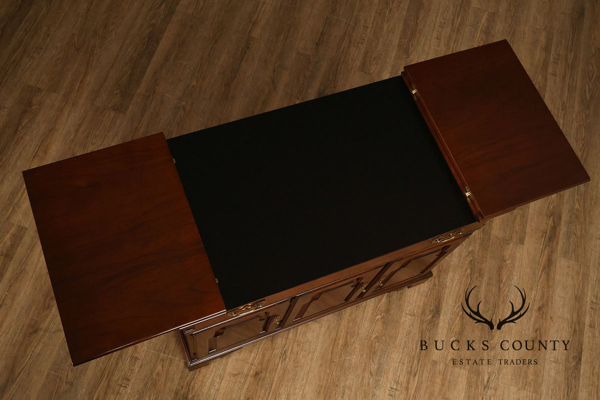 Ethan Allen Georgian Style Cherry Flip Top Server