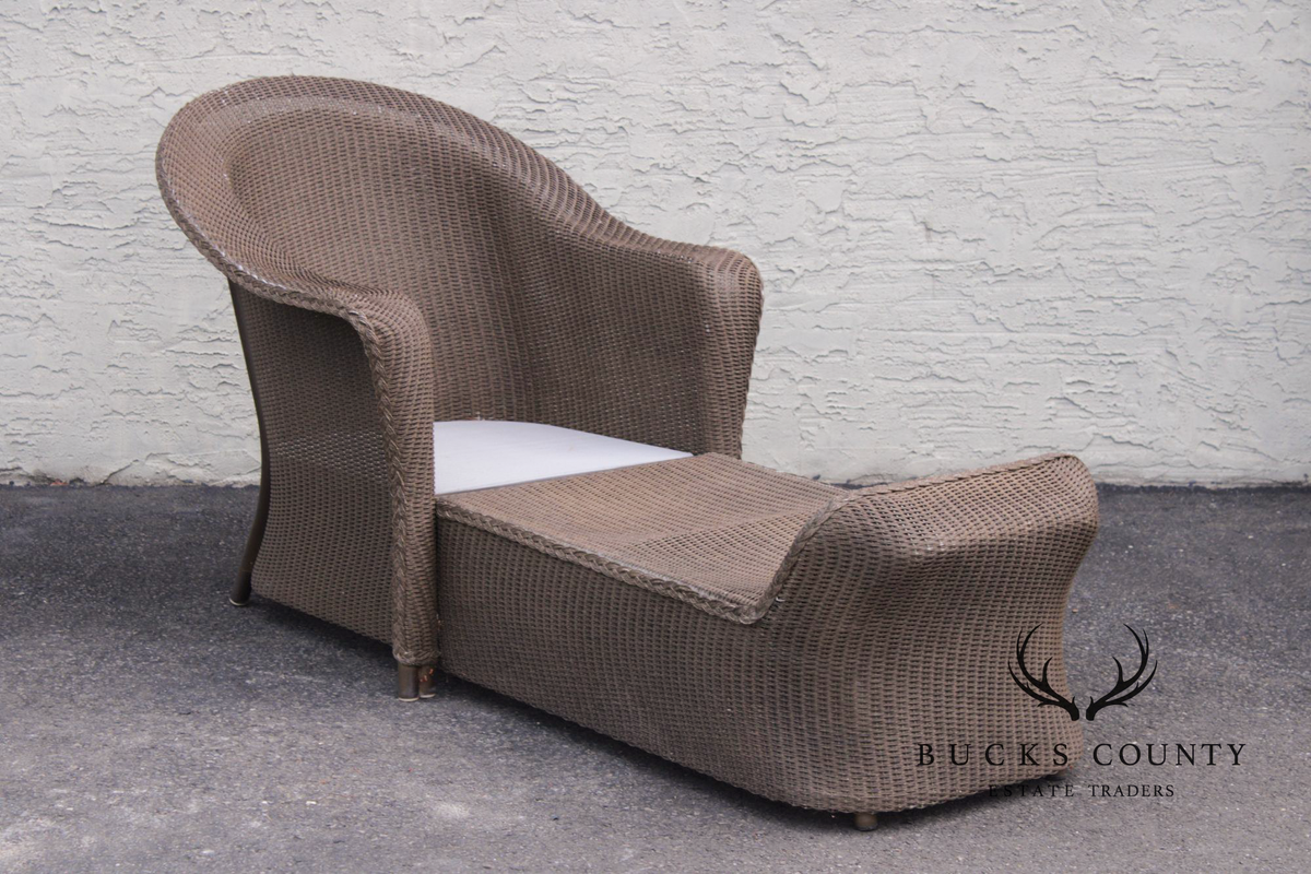 Lloyd Loom Wicker Outdoor Chaise Lounge