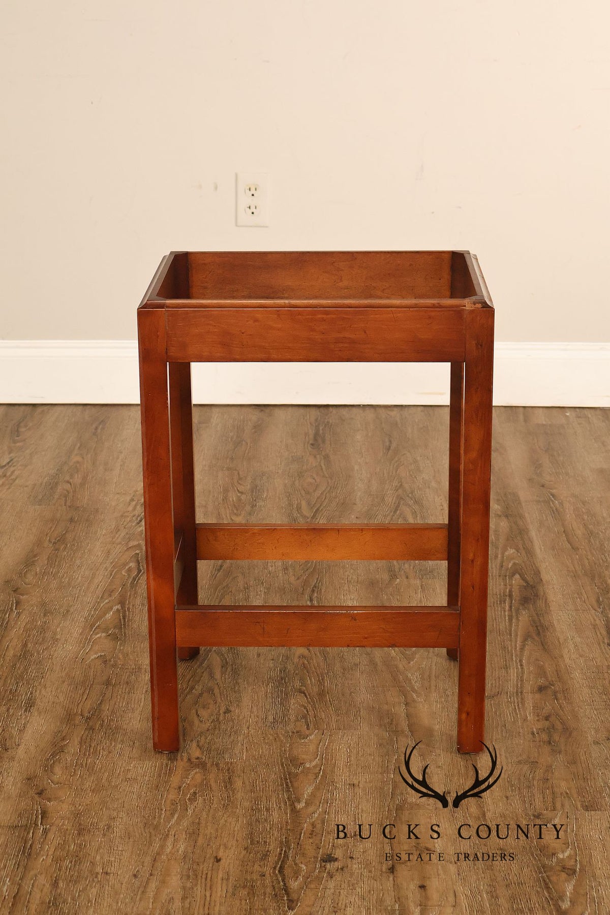 Chippendale Style Cherry Butler Tray Side Table