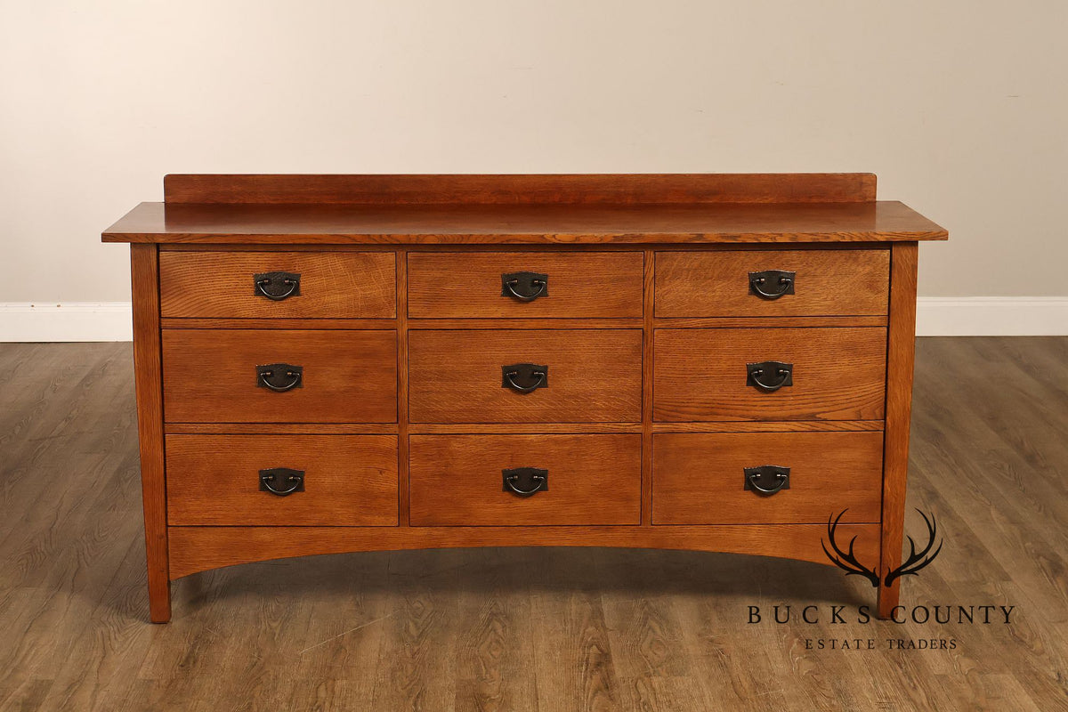 Stickley Harvey Ellis Collection Nine Drawer Oak Dresser