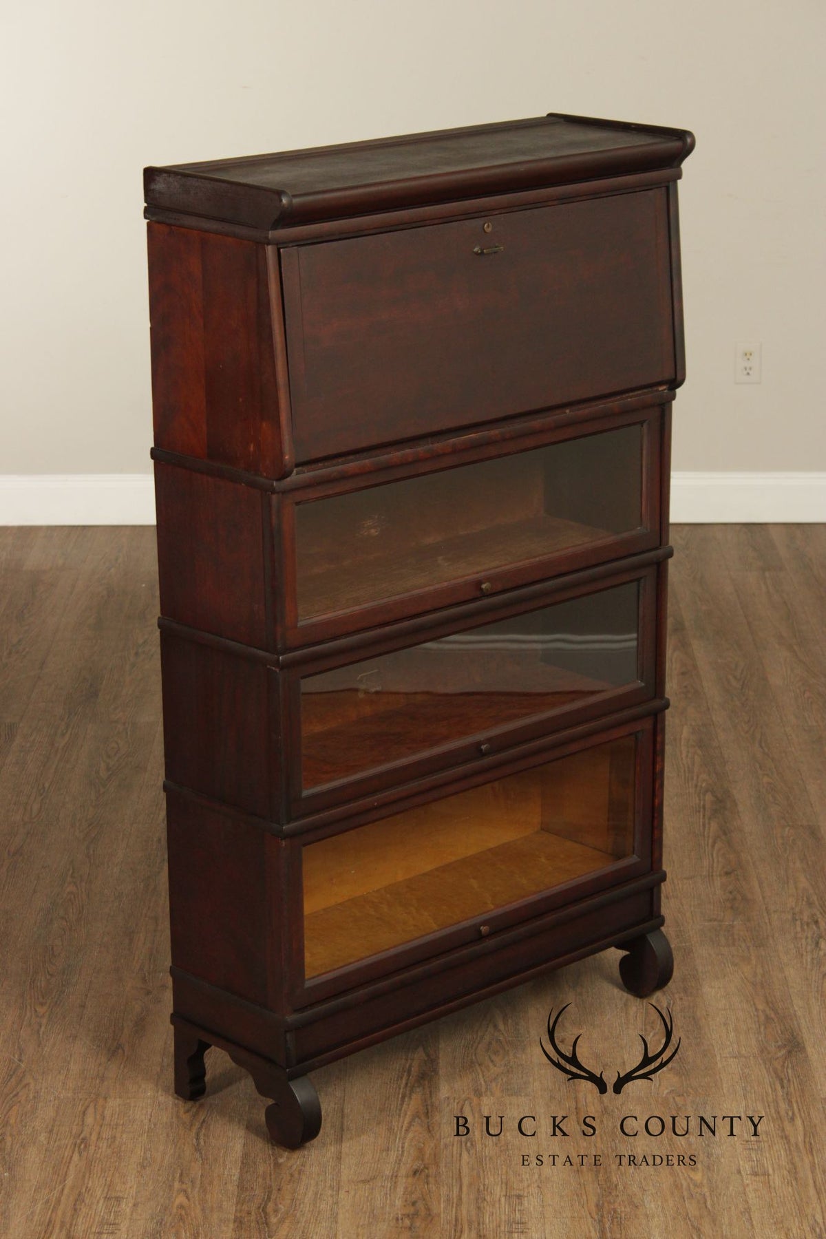 Hale Mahogany Barrister Secretary Bookcase With Desk