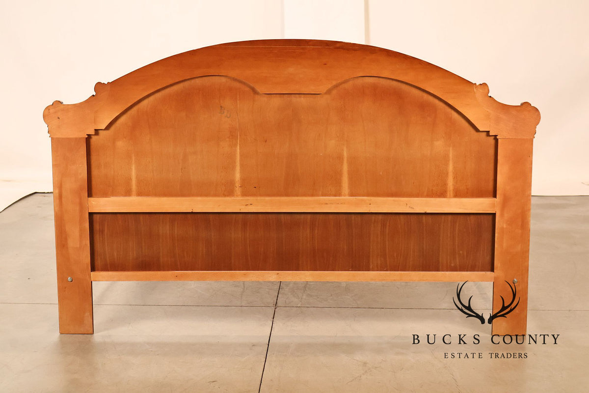 Italian Neoclassical Style King Size Mahogany Inlaid Bed