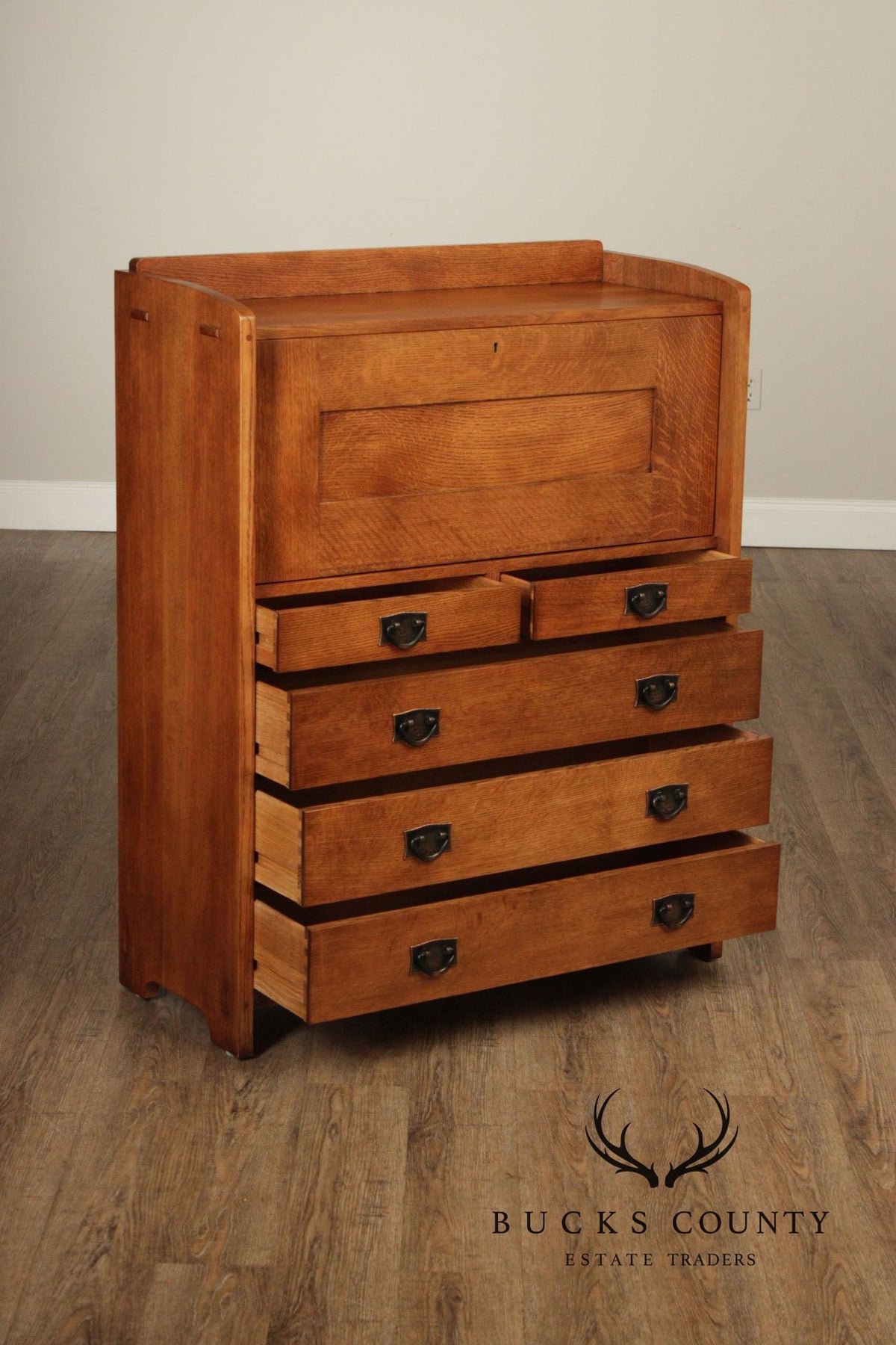 Stickley Mission Collection Oak Fall Front Desk
